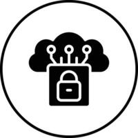 icono de vector de seguridad en la nube