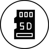 icono de vector de tarjeta sd