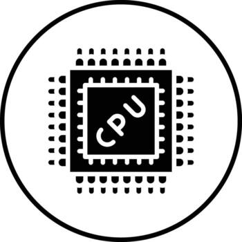 microprocesador vector icono