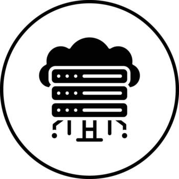 icono de vector de computación en la nube