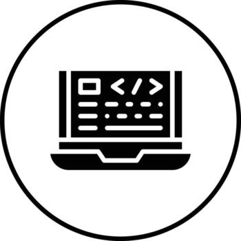 icono de vector de codificación web