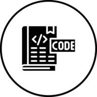 codificación libro vector icono