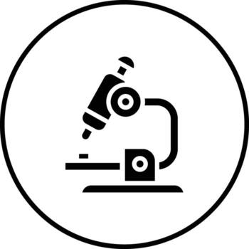icono de vector de microscopio