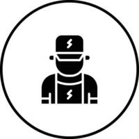 icono de vector de electricista