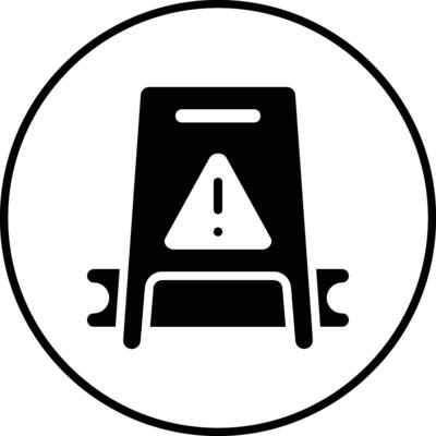 Wet Floor Vector Icon