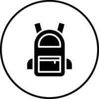 icono de vector de mochila