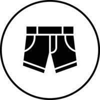 icono de vector de pantalones cortos