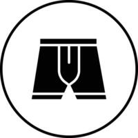 Boxer pantalones cortos vector icono