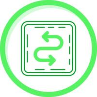 Zigzag Green mix Icon vector