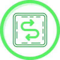 Zigzag Green mix Icon vector