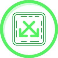 intersecarse verde mezcla icono vector