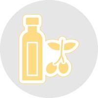 Olive Oil Glyph Multicolor Sticker Icon vector