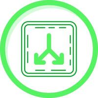 división verde mezcla icono vector
