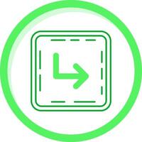 Turn Green mix Icon vector