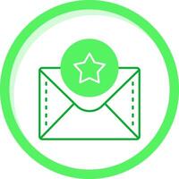 Star Green mix Icon vector