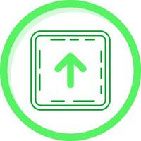 Up arrow Green mix Icon vector