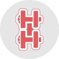 Cuff Links Glyph Multicolor Sticker Icon vector