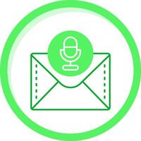 Microphone Green mix Icon vector