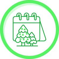 Calender Green mix Icon vector