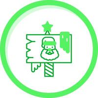 North pole Green mix Icon vector