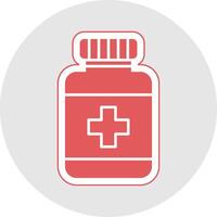 Medicine Bottle Glyph Multicolor Sticker Icon vector