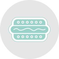 Hot Dog Glyph Multicolor Sticker Icon vector