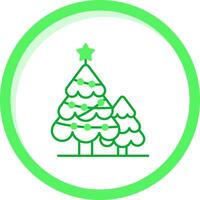 Christmas tree Green mix Icon vector