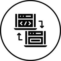 Online File Transfer Vector Icon