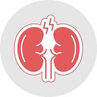 Kidney Glyph Multicolor Sticker Icon vector