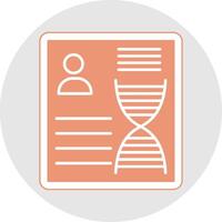 DNA Glyph Multicolor Sticker Icon vector