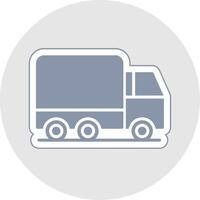 Truck Glyph Multicolor Sticker Icon vector