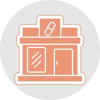 Pharmacy Glyph Multicolor Sticker Icon vector