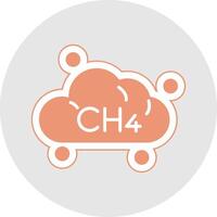 Methane Glyph Multicolor Sticker Icon vector