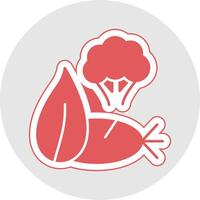 Dietary Food Glyph Multicolor Sticker Icon vector