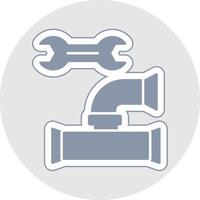 Plumbing Glyph Multicolor Sticker Icon vector