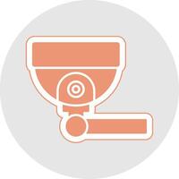 Security Camera Glyph Multicolor Sticker Icon vector