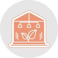 Greenhouse Glyph Multicolor Sticker Icon vector