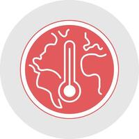 Climate Change Glyph Multicolor Sticker Icon vector