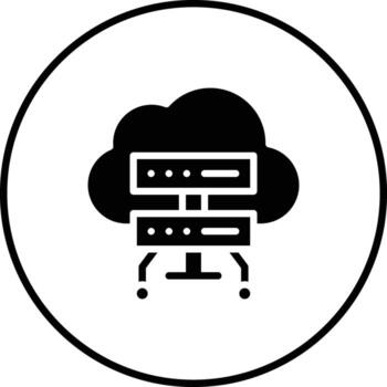 icono de vector de computación en la nube