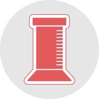 Graduated Cylinder Glyph Multicolor Sticker Icon vector