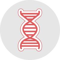 Dna Glyph Multicolor Sticker Icon vector