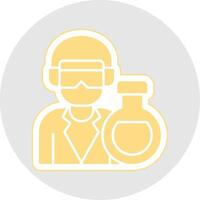 Chemist Glyph Multicolor Sticker Icon vector