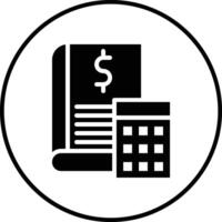 icono de vector de libro de contabilidad