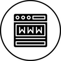 icono de vector de sitio web