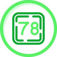 setenta ocho verde mezcla icono vector