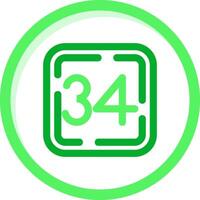 treinta cuatro verde mezcla icono vector