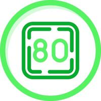 ochenta verde mezcla icono vector