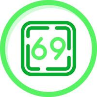 sesenta nueve verde mezcla icono vector