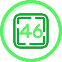 cuarenta seis verde mezcla icono vector