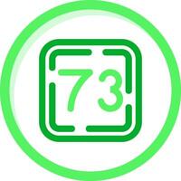 setenta Tres verde mezcla icono vector